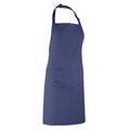 Marine Blue - Back - Premier Ladies-Womens Colours Bip Apron With Pocket - Workwear (Pack of 2)