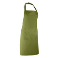 Oasis Green - Back - Premier Ladies-Womens Colours Bip Apron With Pocket - Workwear (Pack of 2)