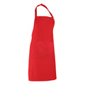 Strawberry Red - Back - Premier Ladies-Womens Colours Bip Apron With Pocket - Workwear (Pack of 2)