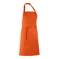 Terracotta - Back - Premier Ladies-Womens Colours Bip Apron With Pocket - Workwear (Pack of 2)