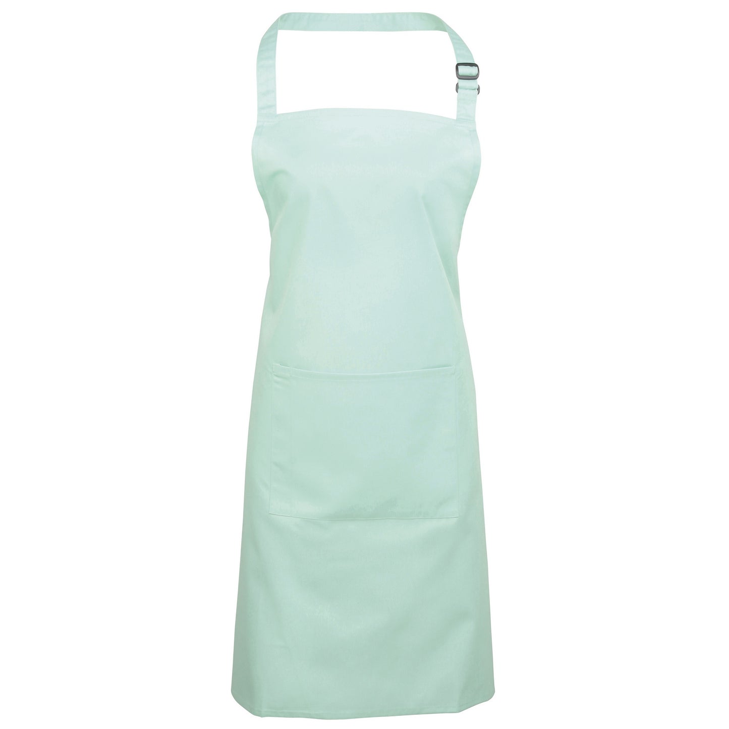 Aqua - Front - Premier Ladies-Womens Colours Bip Apron With Pocket - Workwear (Pack of 2)