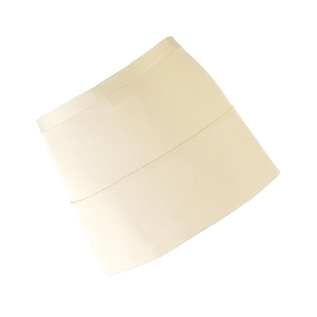 Natural - Back - Premier Ladies-Womens Colours 3 Pocket Apron - Workwear (Pack of 2)
