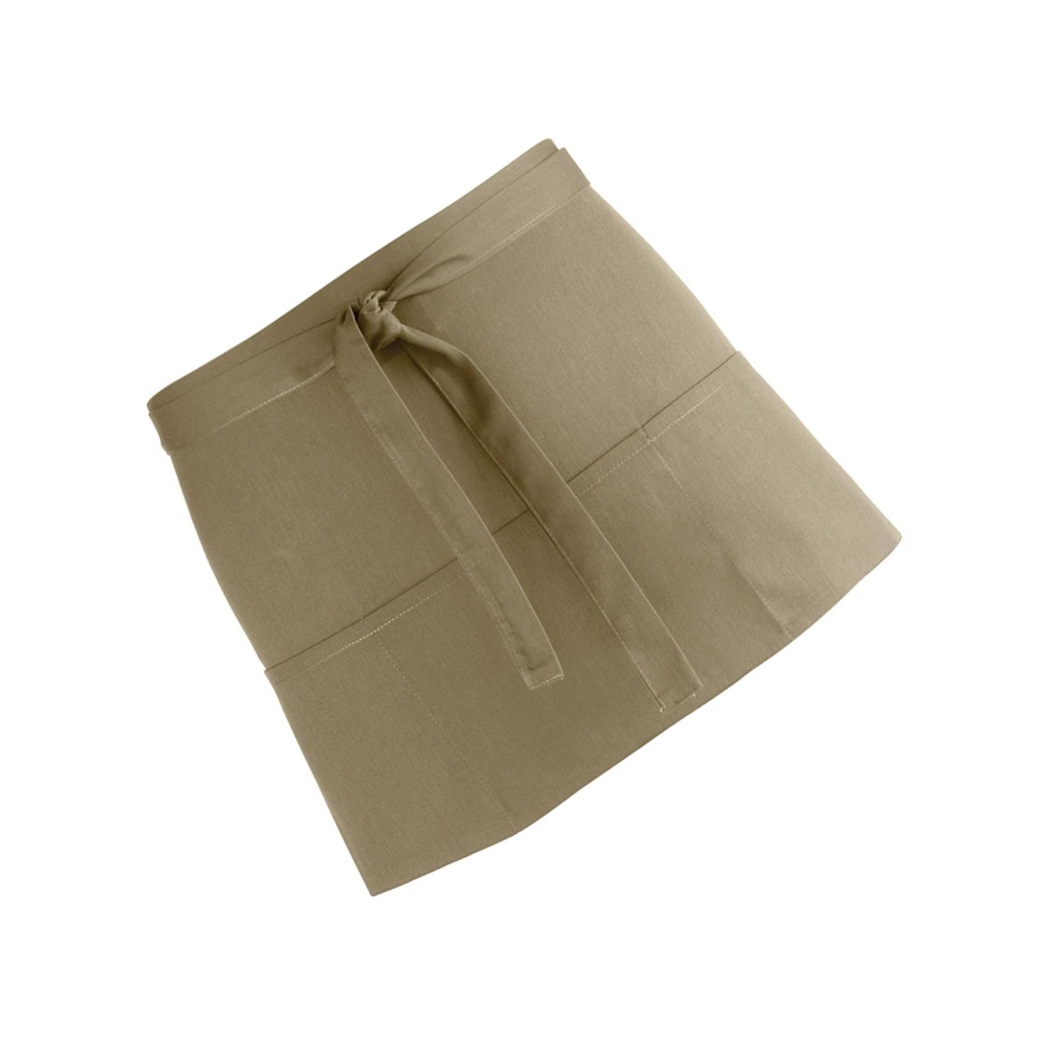 Olive - Back - Premier Ladies-Womens Colours 3 Pocket Apron - Workwear (Pack of 2)