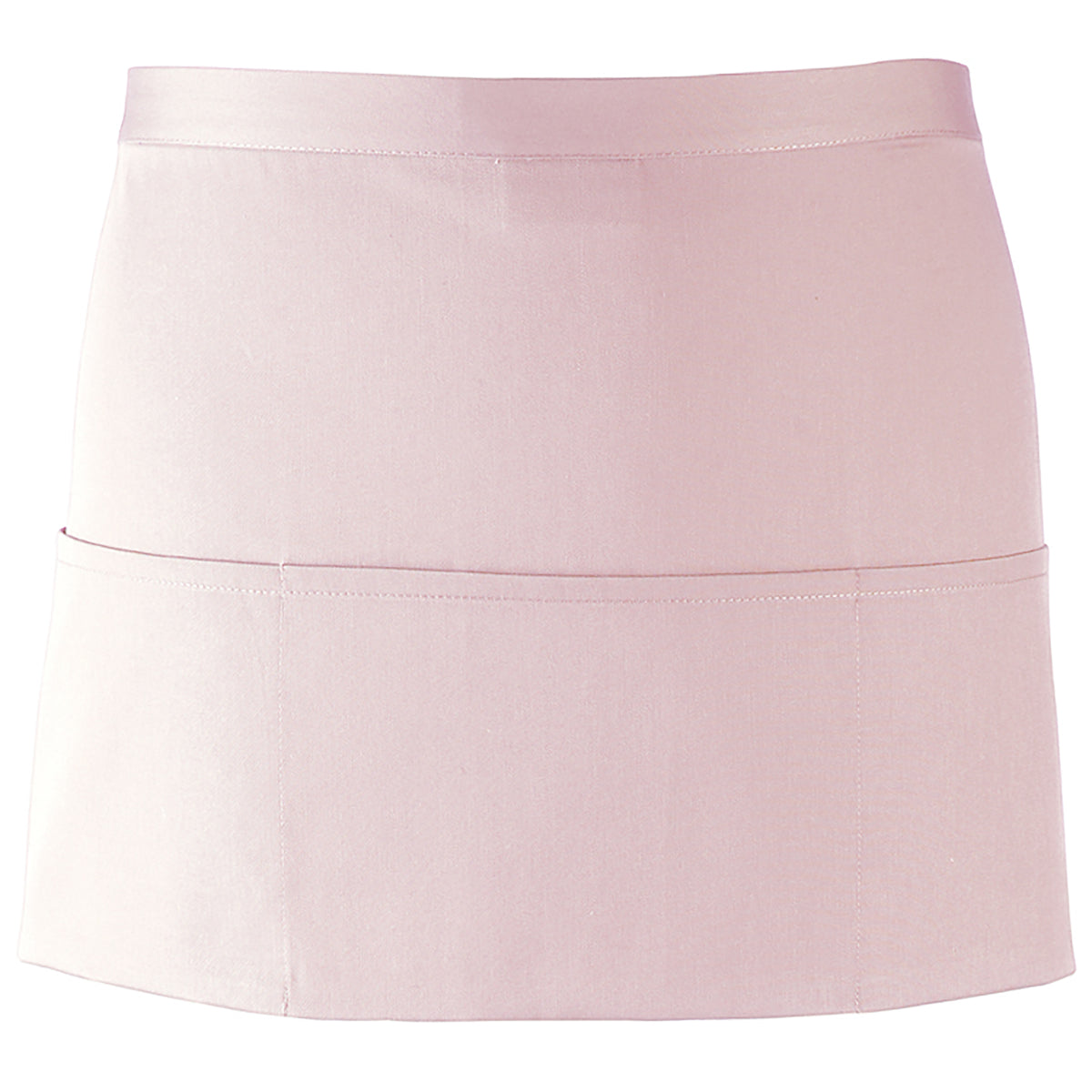 Pink - Front - Premier Ladies-Womens Colours 3 Pocket Apron - Workwear (Pack of 2)