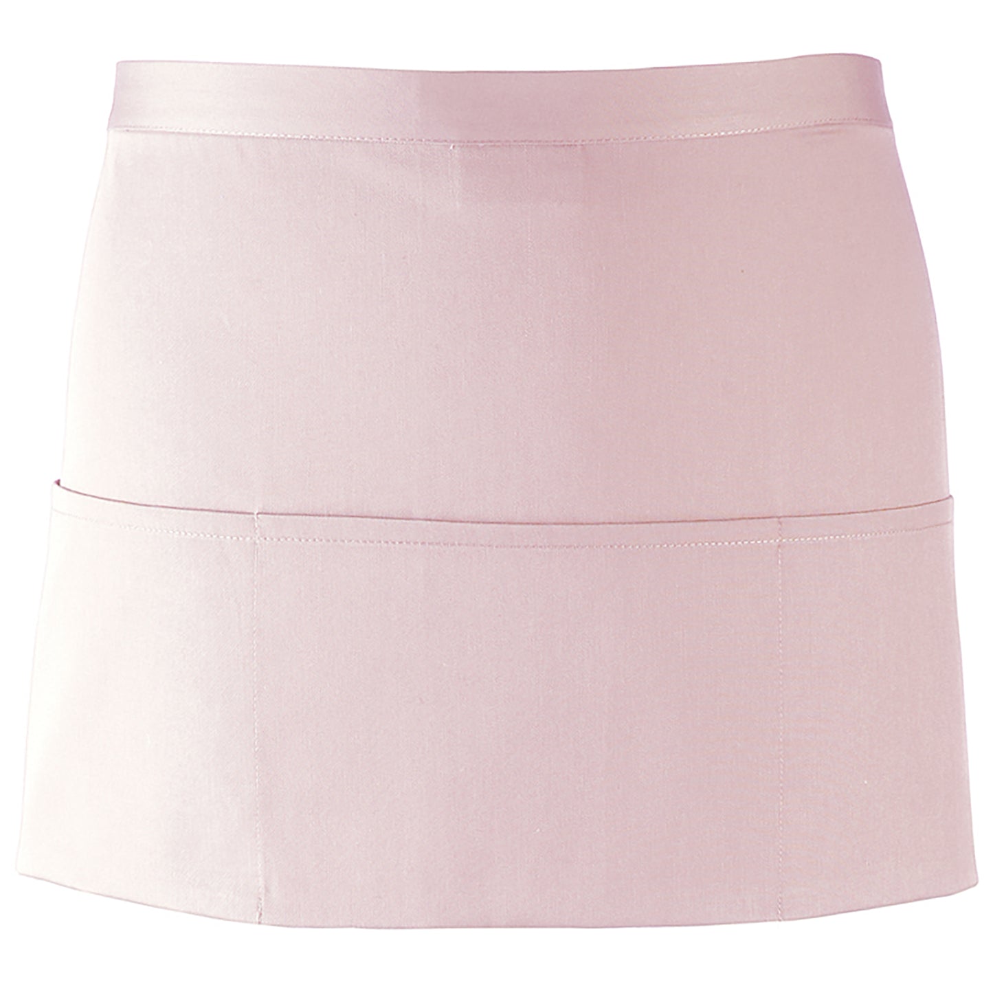 Pink - Front - Premier Ladies-Womens Colours 3 Pocket Apron - Workwear (Pack of 2)