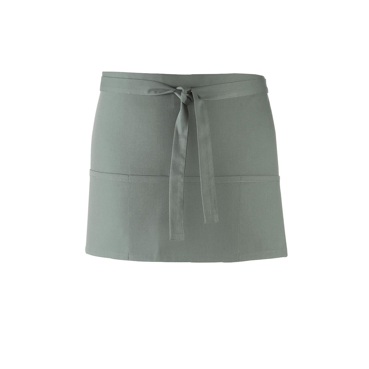 Sage - Back - Premier Ladies-Womens Colours 3 Pocket Apron - Workwear (Pack of 2)