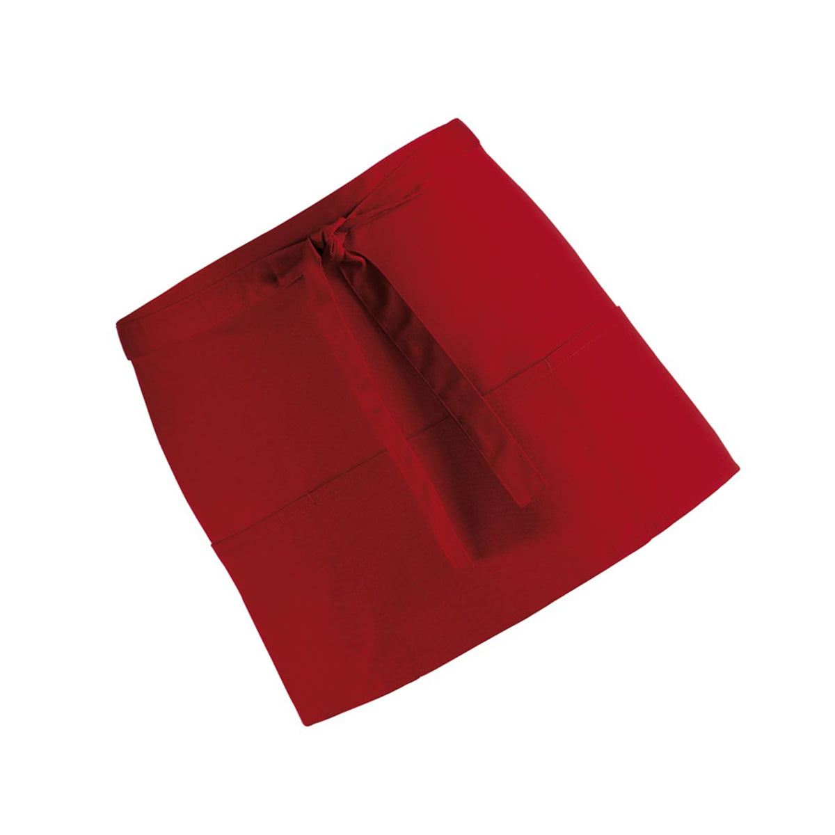 Burgundy - Back - Premier Ladies-Womens Colours 3 Pocket Apron - Workwear (Pack of 2)