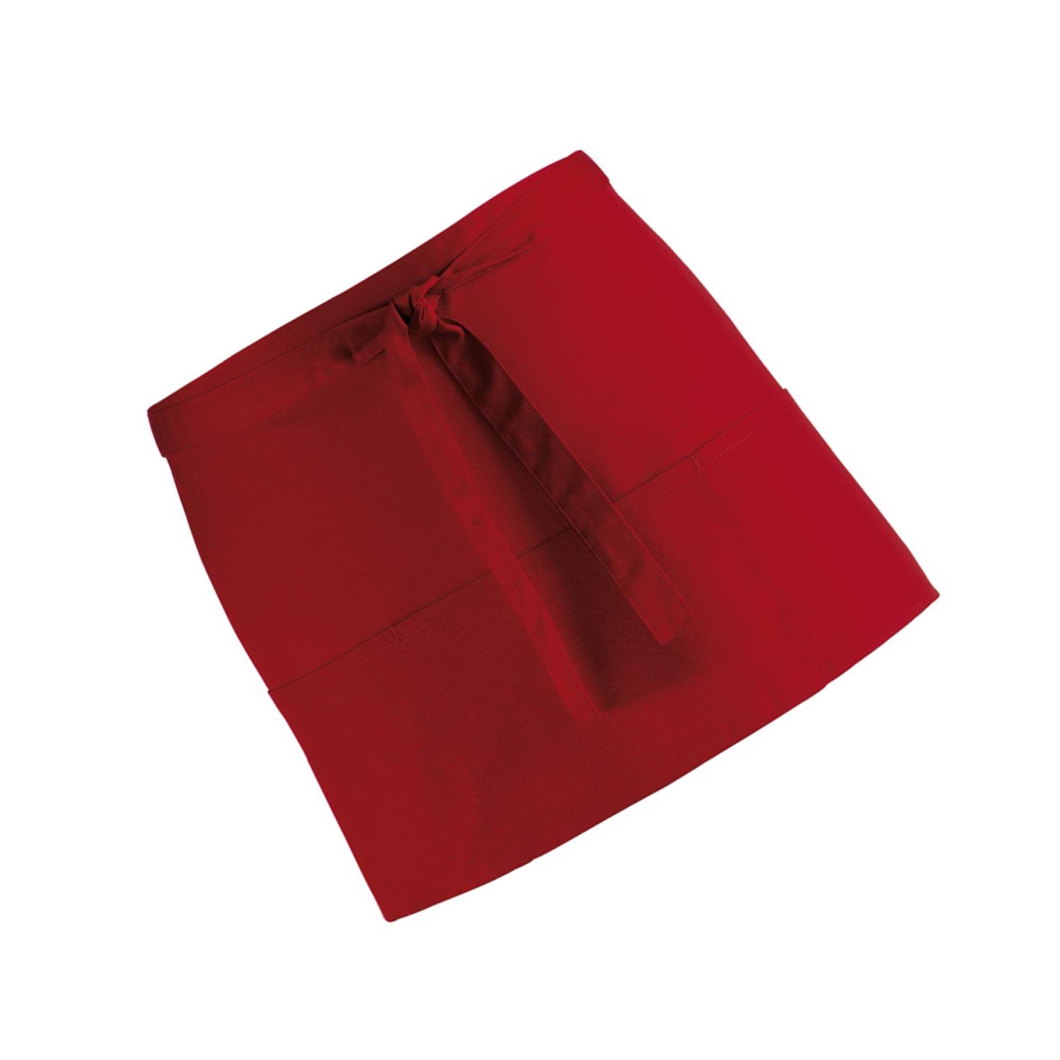 Burgundy - Back - Premier Ladies-Womens Colours 3 Pocket Apron - Workwear (Pack of 2)