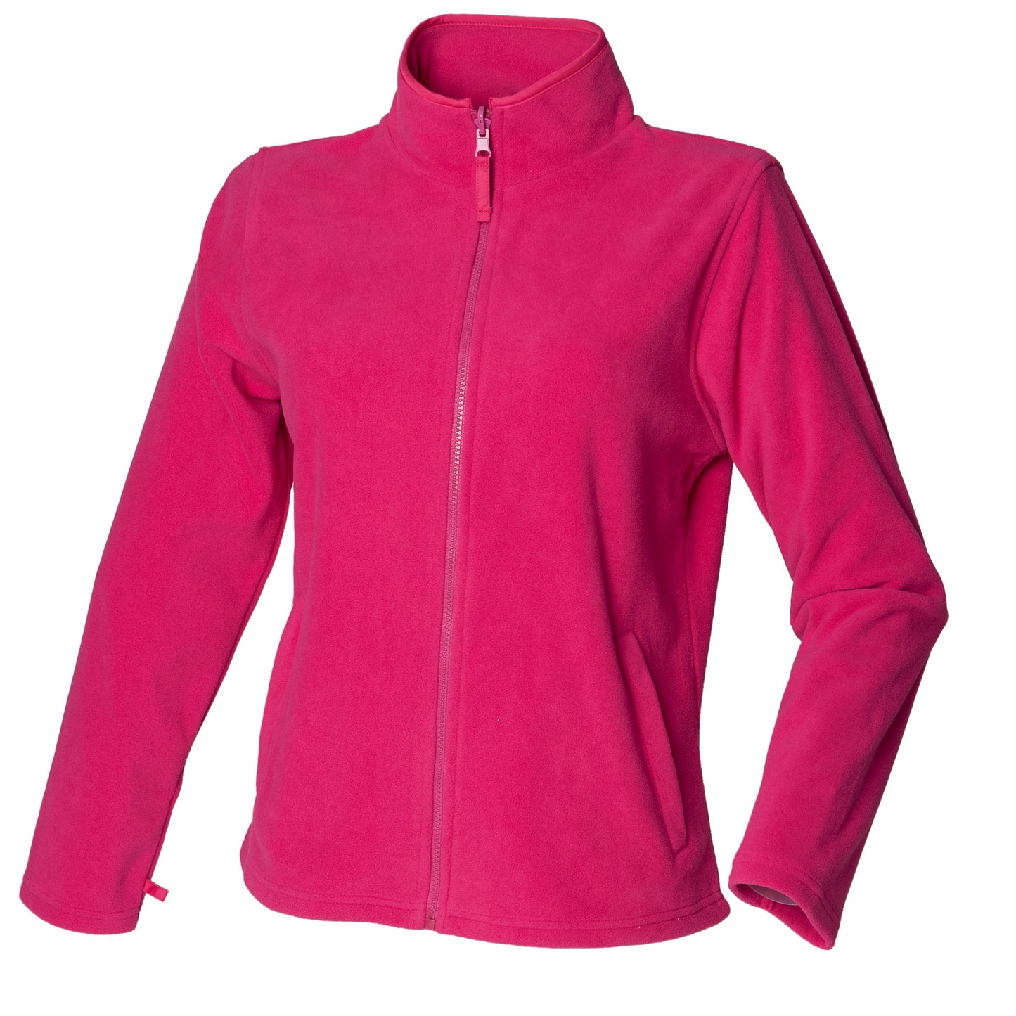 Fuchsia - Front - Henbury Womens-Ladies Microfleece Anti-Pill Jacket