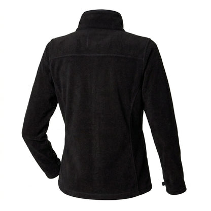Black - Back - Henbury Womens-Ladies Microfleece Anti-Pill Jacket