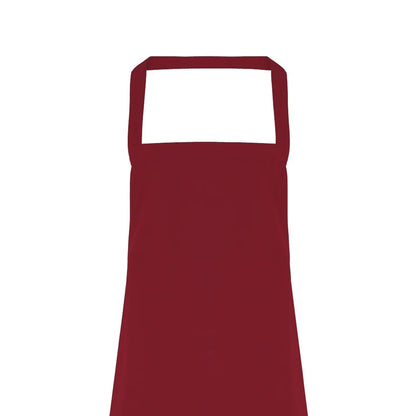 Burgundy - Back - Premier Ladies-Womens Slim Apron (no Pocket) - Workwear (Pack of 2)
