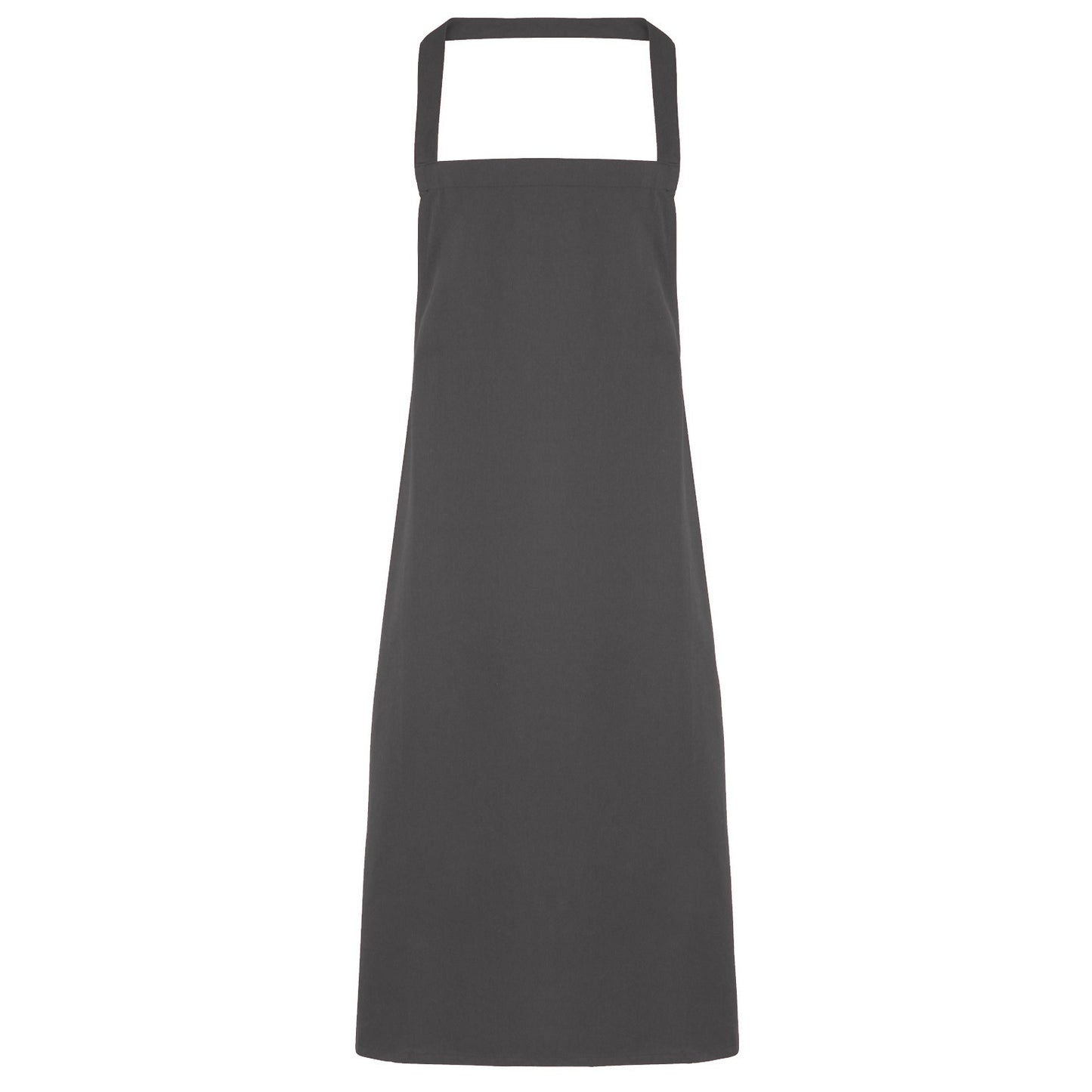 Dark Grey - Front - Premier Ladies-Womens Slim Apron (no Pocket) - Workwear (Pack of 2)