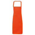 Orange - Front - Premier Ladies-Womens Slim Apron (no Pocket) - Workwear (Pack of 2)