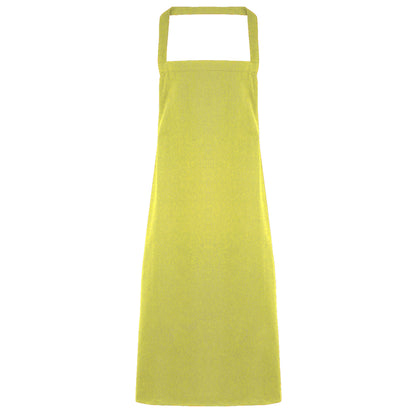 Lime - Front - Premier Ladies-Womens Slim Apron (no Pocket) - Workwear (Pack of 2)