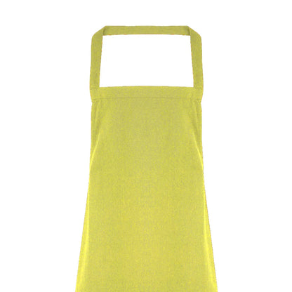 Lime - Back - Premier Ladies-Womens Slim Apron (no Pocket) - Workwear (Pack of 2)