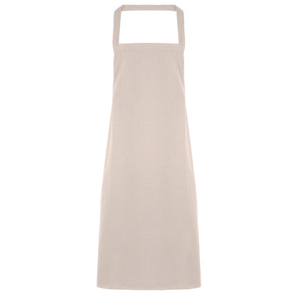 Natural - Front - Premier Ladies-Womens Slim Apron (no Pocket) - Workwear (Pack of 2)