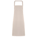 Natural - Front - Premier Ladies-Womens Slim Apron (no Pocket) - Workwear (Pack of 2)