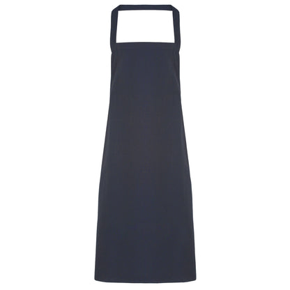 Navy - Front - Premier Ladies-Womens Slim Apron (no Pocket) - Workwear (Pack of 2)