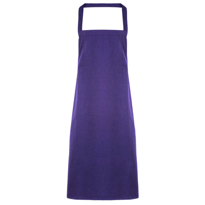Purple - Front - Premier Ladies-Womens Slim Apron (no Pocket) - Workwear (Pack of 2)