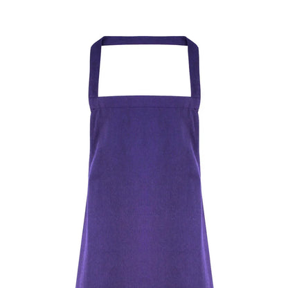 Purple - Back - Premier Ladies-Womens Slim Apron (no Pocket) - Workwear (Pack of 2)