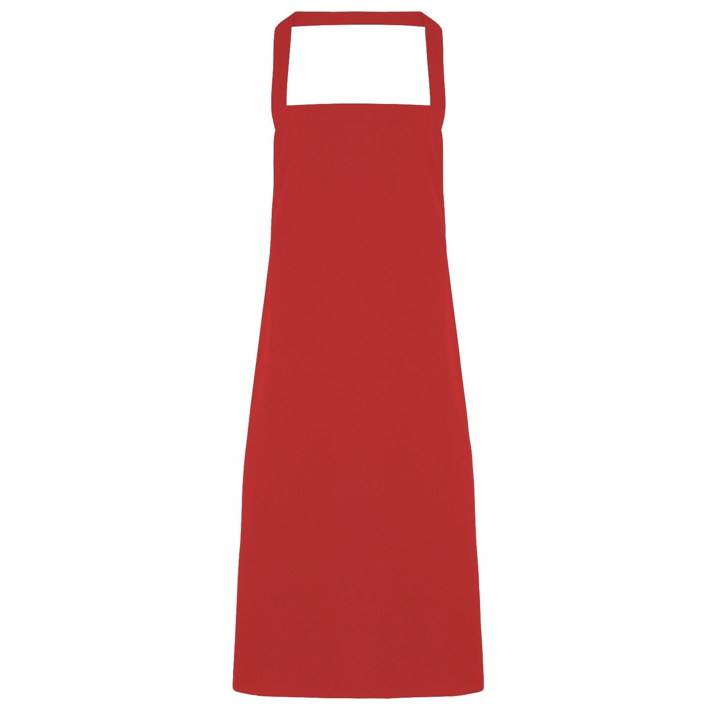 Red - Front - Premier Ladies-Womens Slim Apron (no Pocket) - Workwear (Pack of 2)