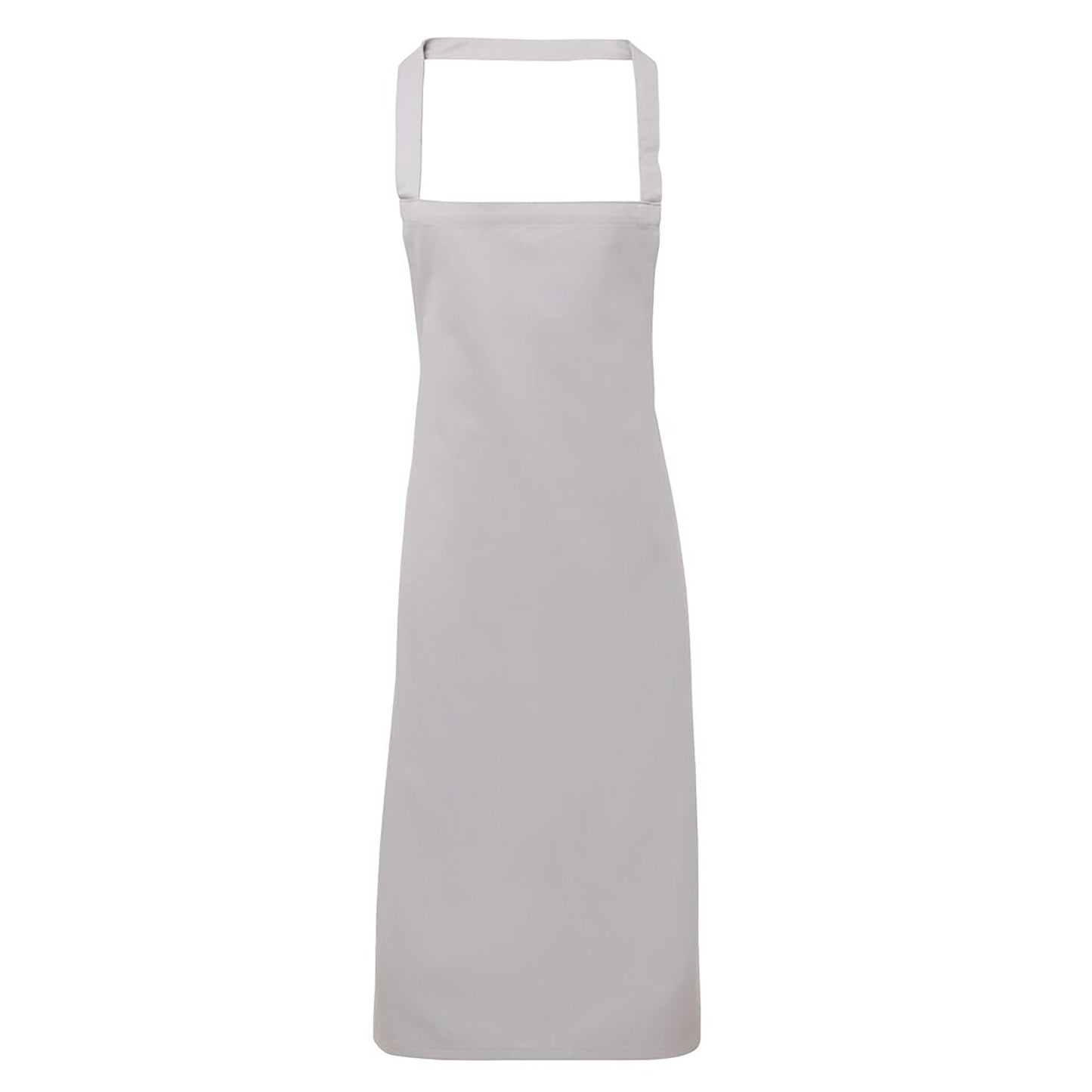 Silver Grey - Front - Premier Ladies-Womens Slim Apron (no Pocket) - Workwear (Pack of 2)