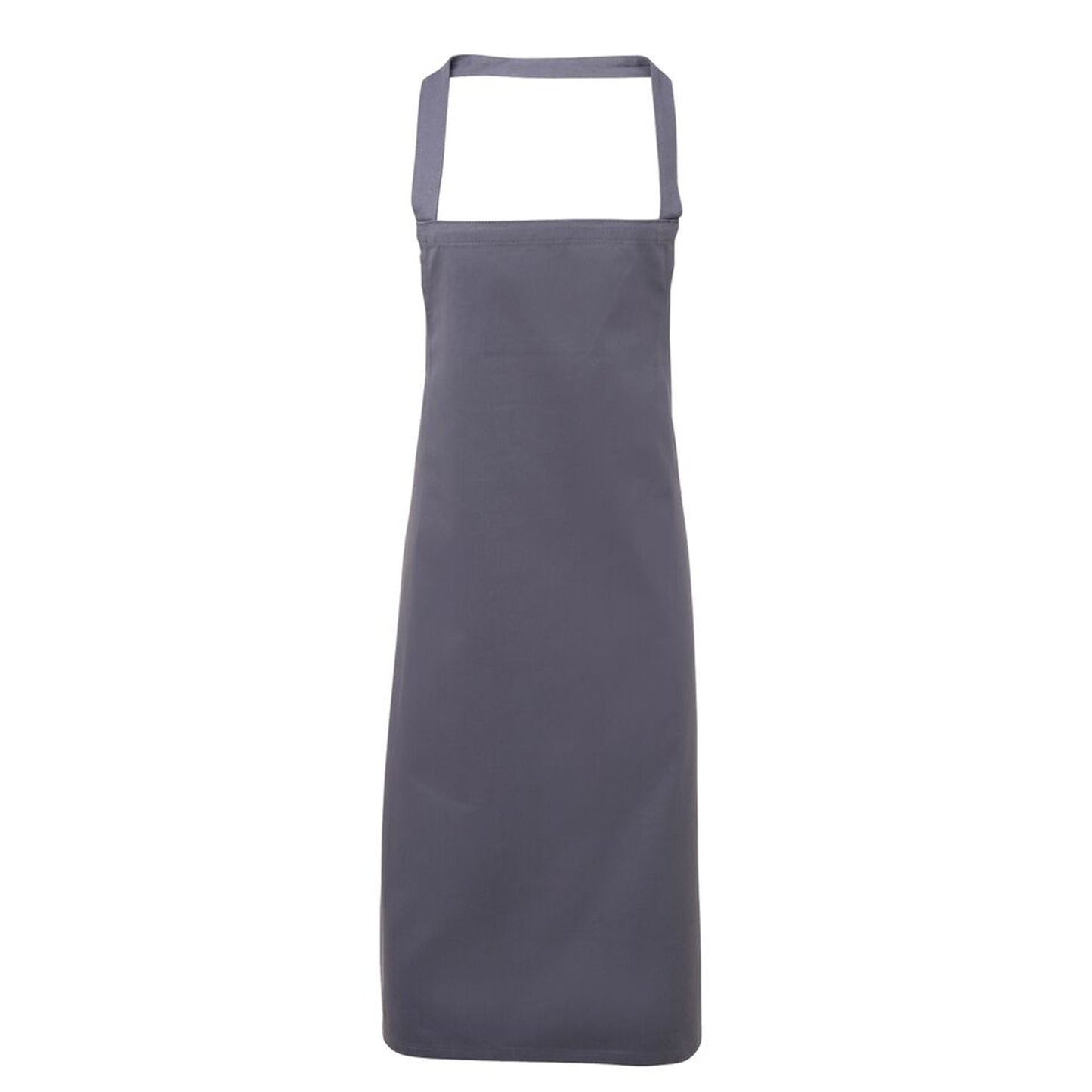 Steel - Front - Premier Ladies-Womens Slim Apron (no Pocket) - Workwear (Pack of 2)