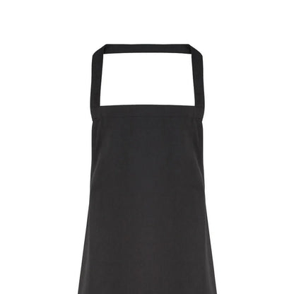 Black - Back - Premier Ladies-Womens Slim Apron (no Pocket) - Workwear (Pack of 2)