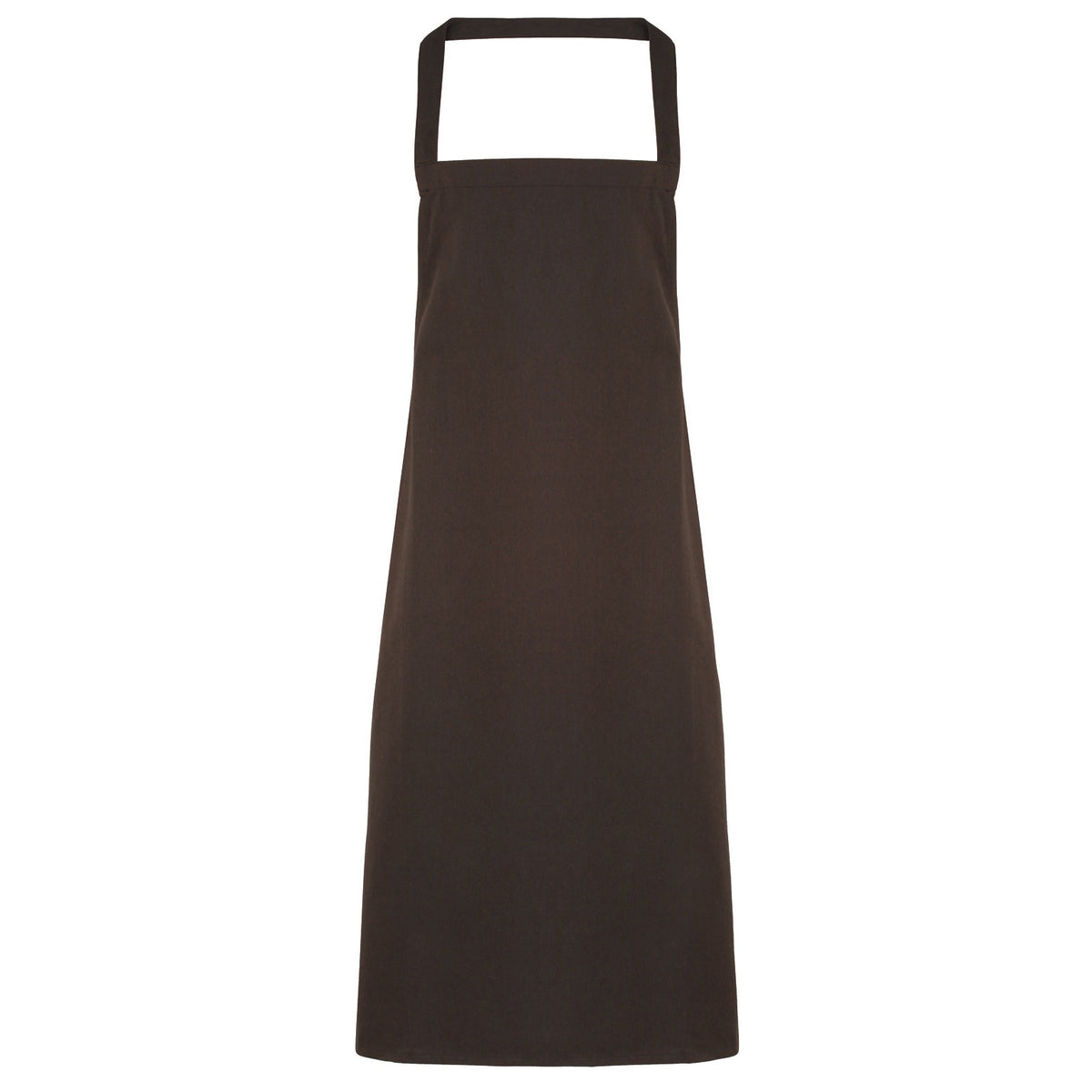 Brown - Front - Premier Ladies-Womens Slim Apron (no Pocket) - Workwear (Pack of 2)