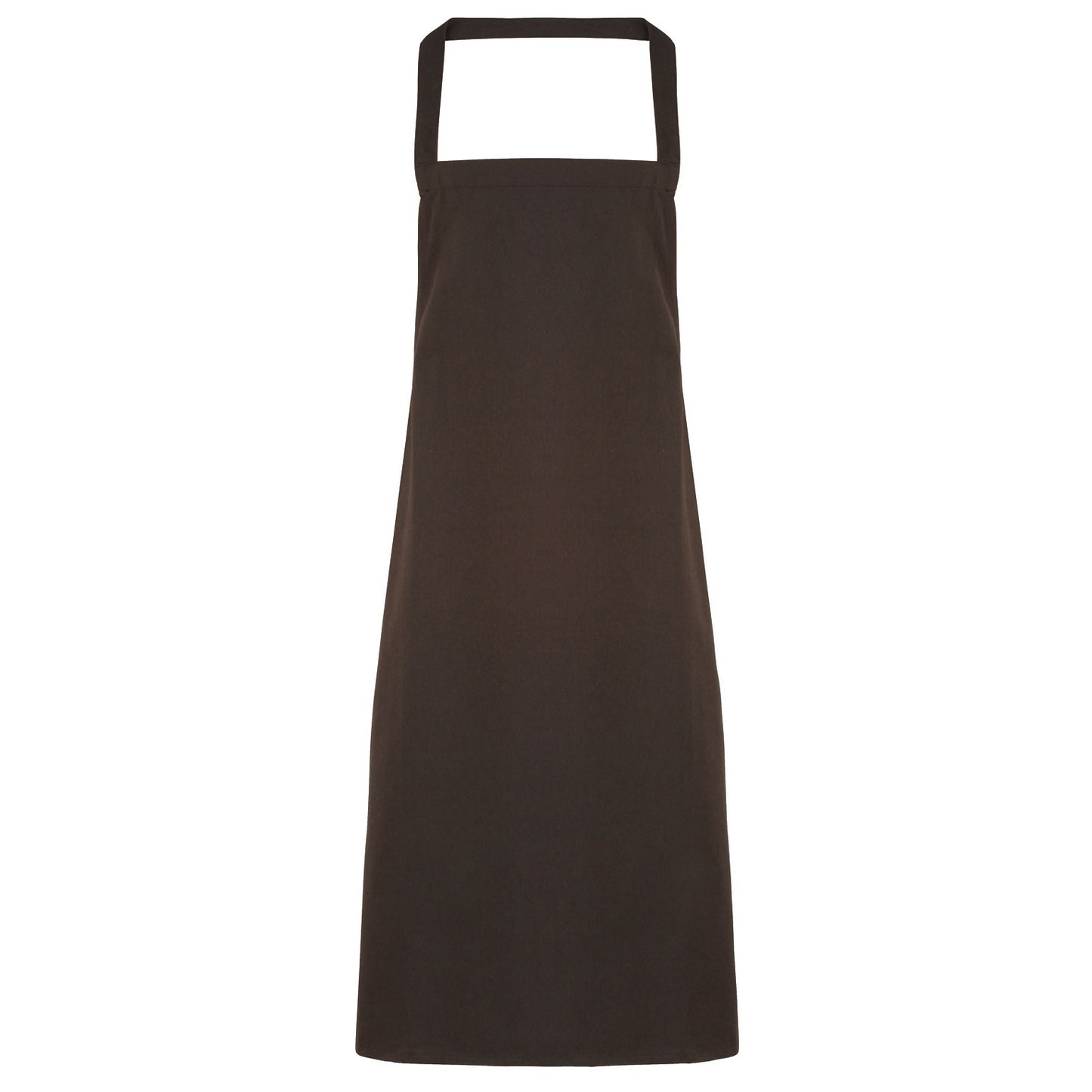 Brown - Front - Premier Ladies-Womens Slim Apron (no Pocket) - Workwear (Pack of 2)