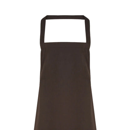 Brown - Back - Premier Ladies-Womens Slim Apron (no Pocket) - Workwear (Pack of 2)
