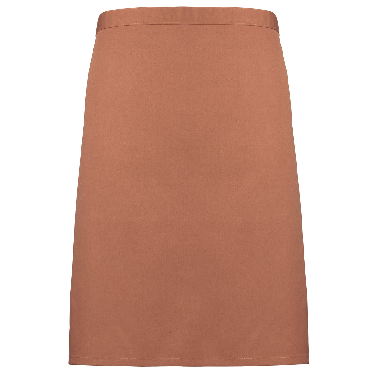 Chestnut - Front - Premier Ladies-Womens Mid-Length Apron (Pack of 2)