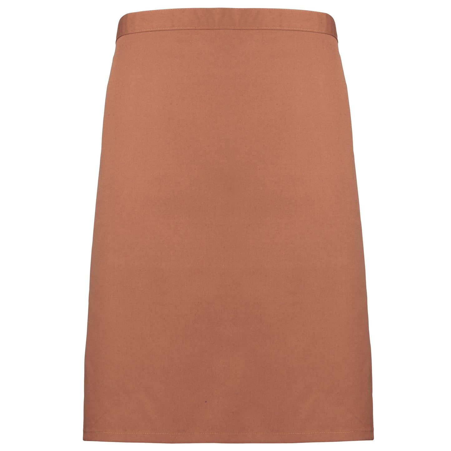 Chestnut - Front - Premier Ladies-Womens Mid-Length Apron (Pack of 2)