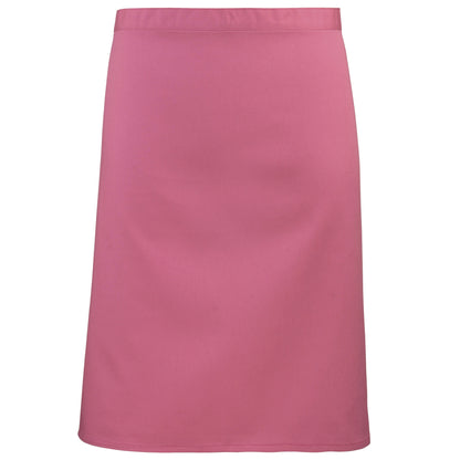 Fuchsia - Front - Premier Ladies-Womens Mid-Length Apron (Pack of 2)