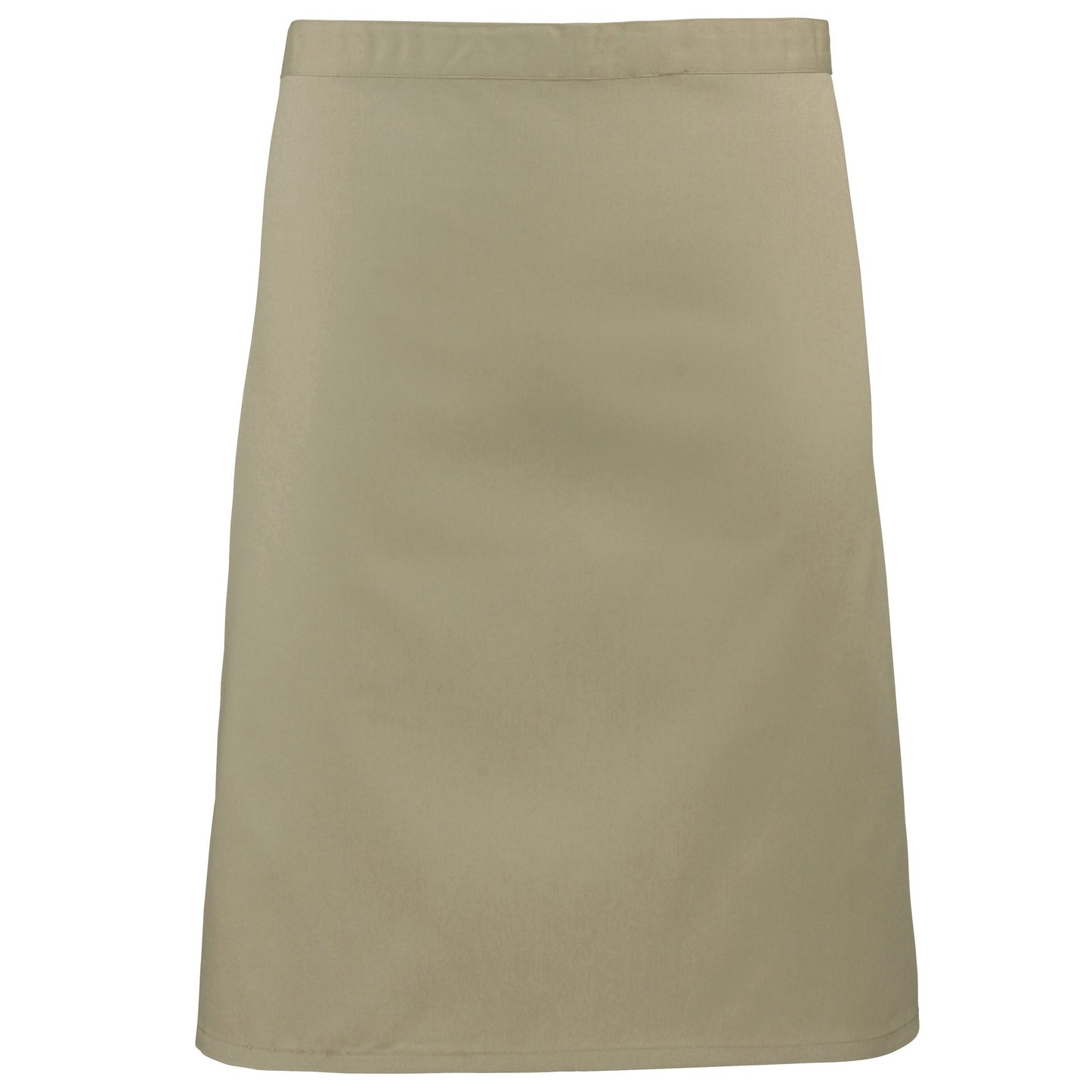 Khaki - Front - Premier Ladies-Womens Mid-Length Apron (Pack of 2)