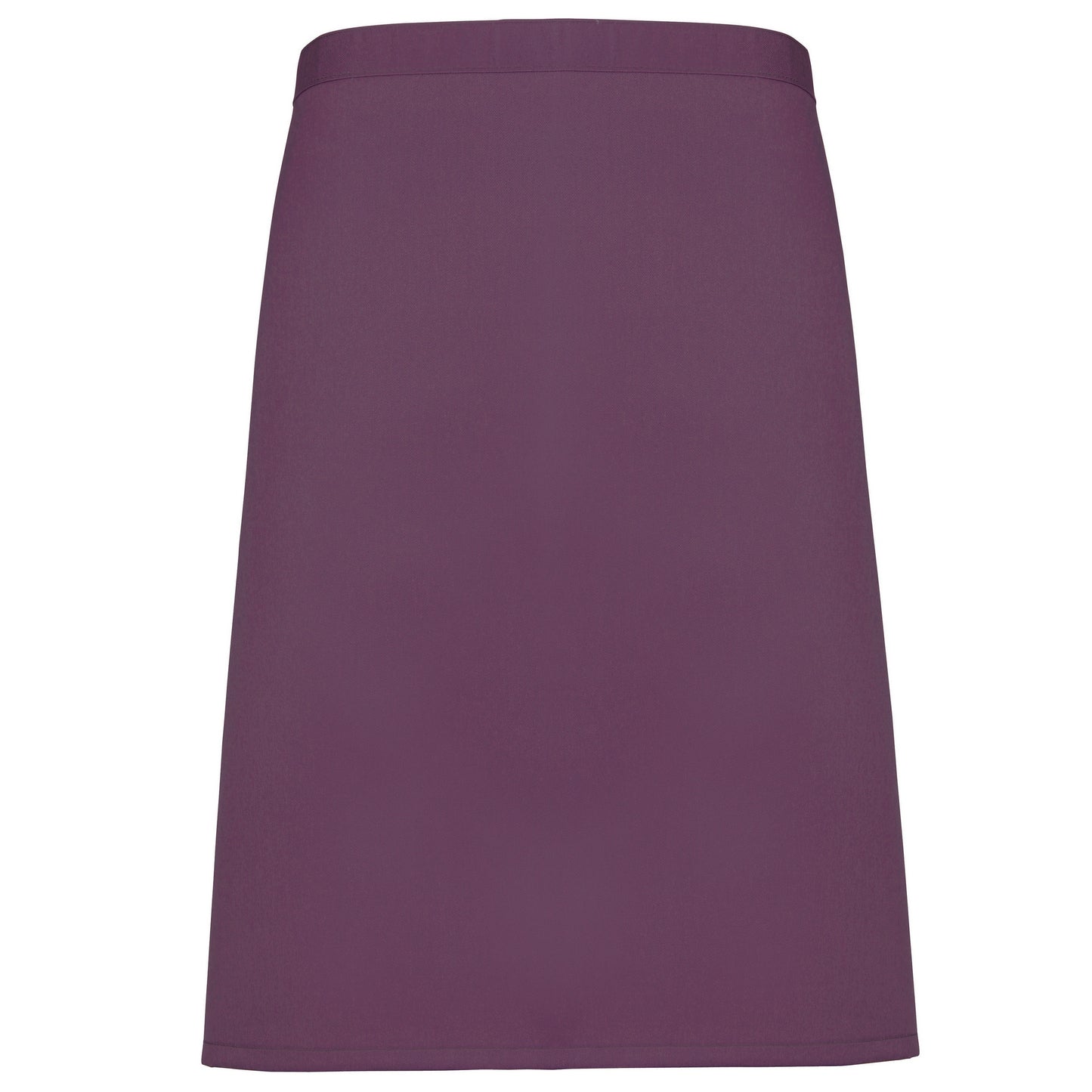 Aubergine - Front - Premier Ladies-Womens Mid-Length Apron (Pack of 2)