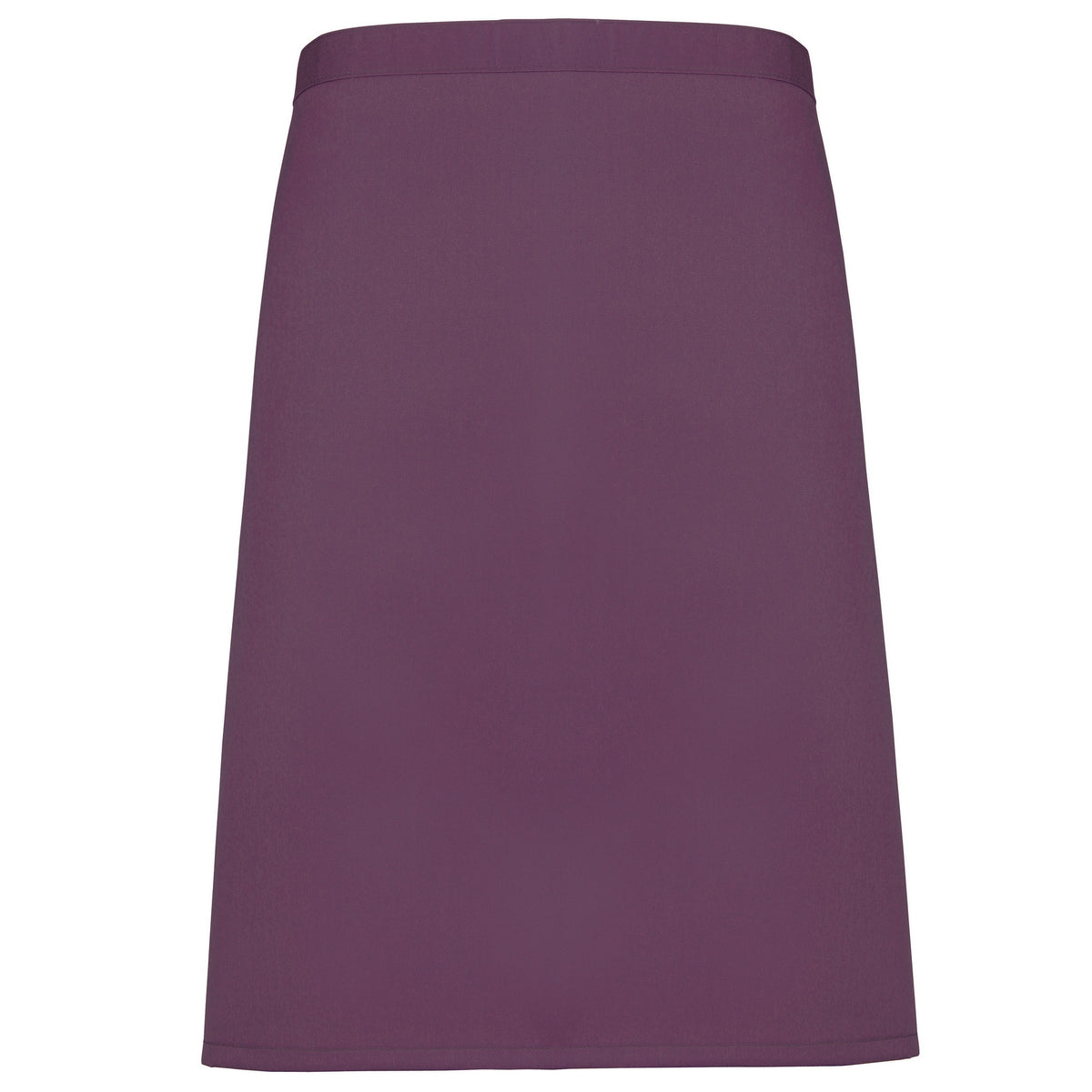 Aubergine - Front - Premier Ladies-Womens Mid-Length Apron (Pack of 2)