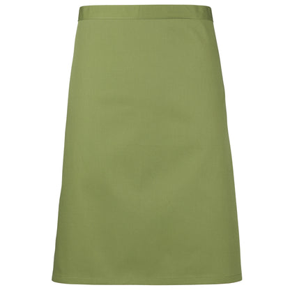 Oasis Green - Front - Premier Ladies-Womens Mid-Length Apron (Pack of 2)
