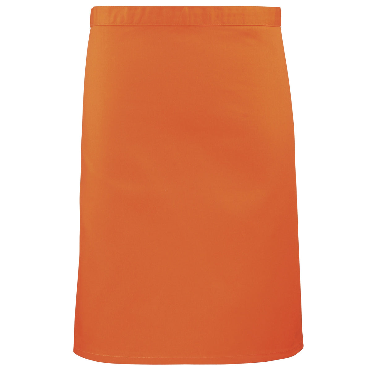 Orange - Front - Premier Ladies-Womens Mid-Length Apron (Pack of 2)