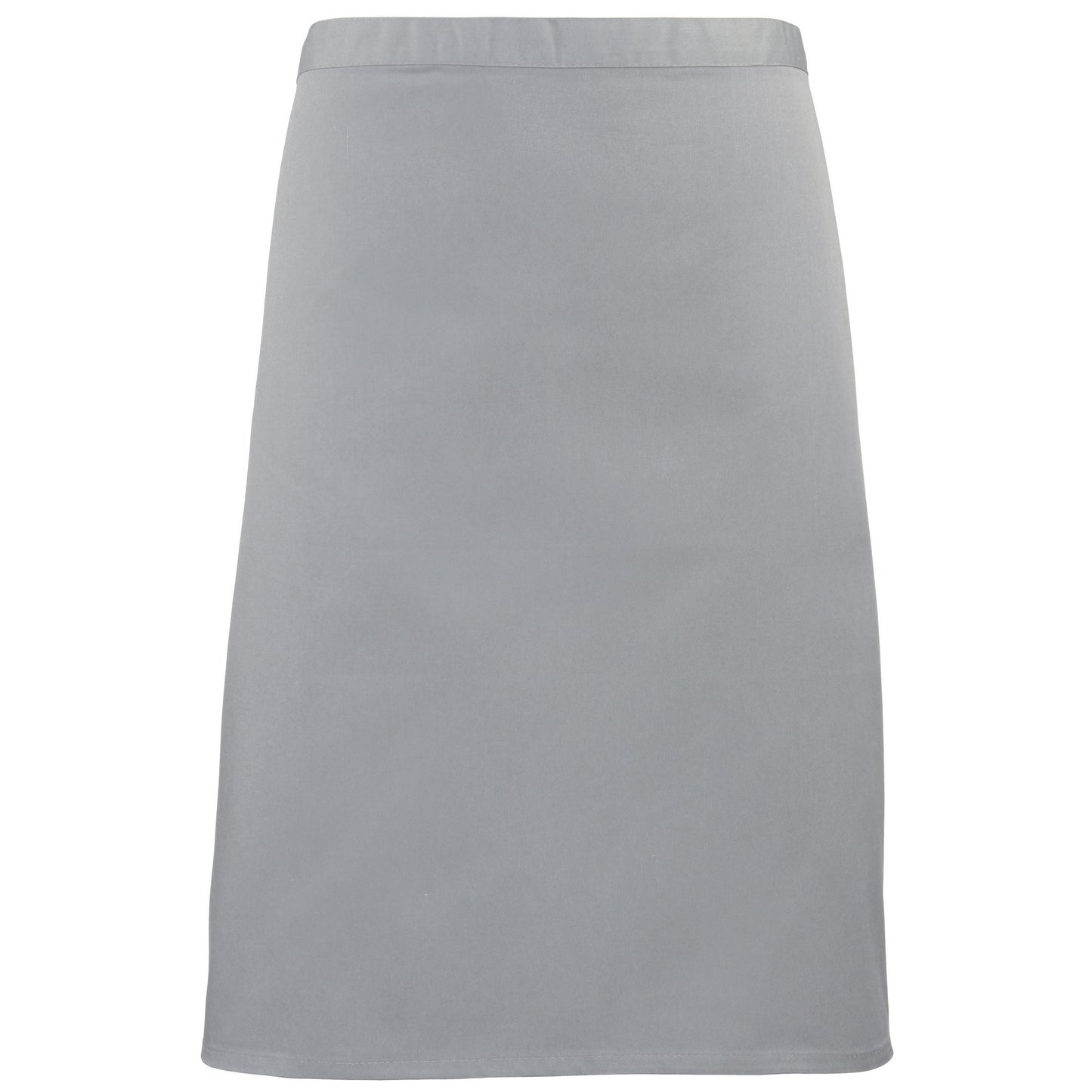 Silver Grey - Front - Premier Ladies-Womens Mid-Length Apron (Pack of 2)