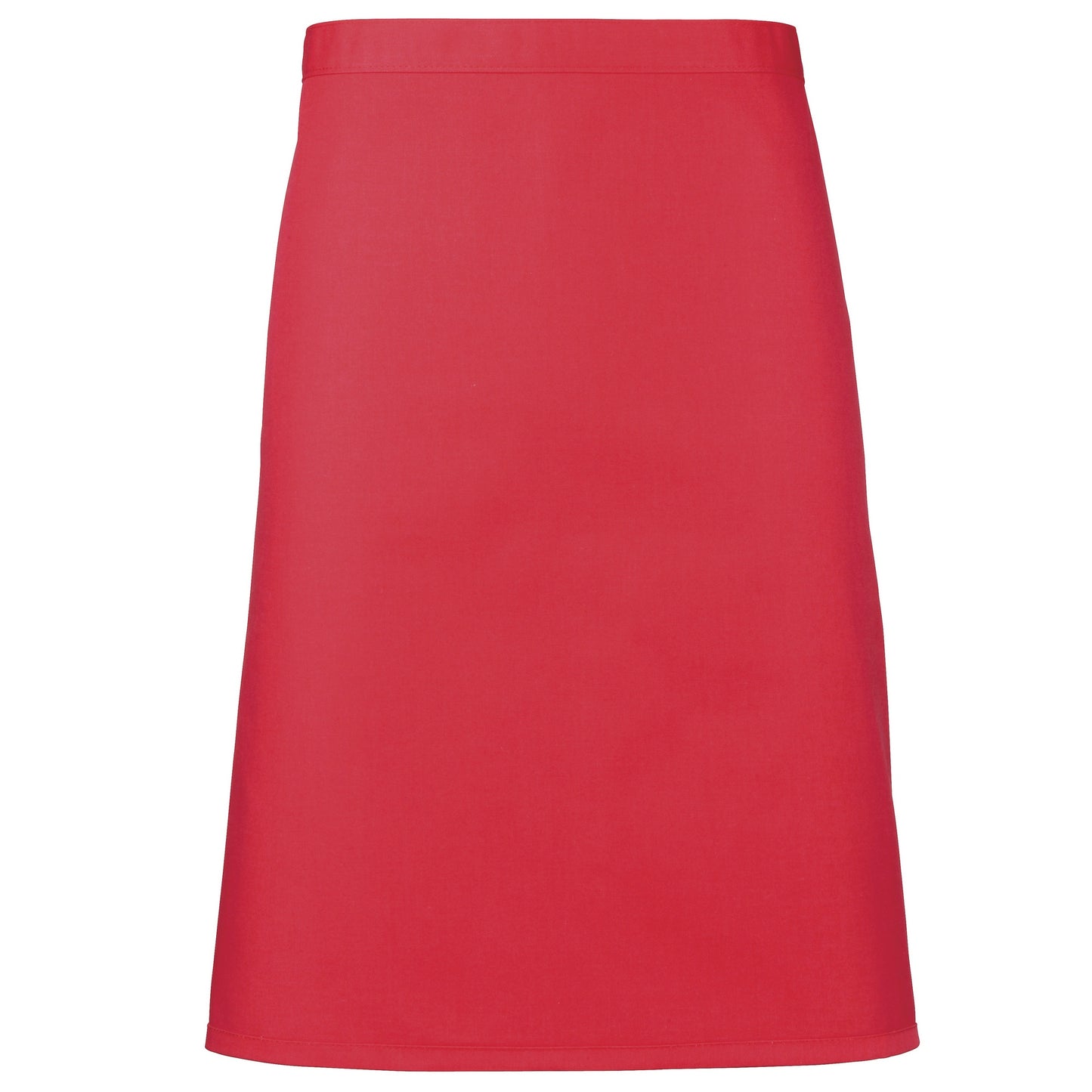 Strawberry Red - Front - Premier Ladies-Womens Mid-Length Apron (Pack of 2)