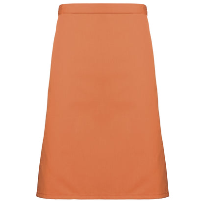 Terracotta - Front - Premier Ladies-Womens Mid-Length Apron (Pack of 2)