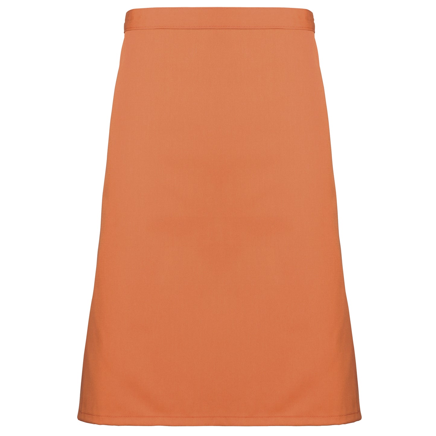 Terracotta - Front - Premier Ladies-Womens Mid-Length Apron (Pack of 2)