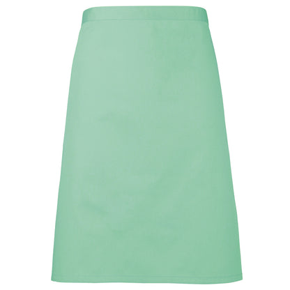 Aqua - Front - Premier Ladies-Womens Mid-Length Apron (Pack of 2)