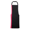 Black- Turquoise - Front - Premier Unisex Contrast Workwear Bib Apron (Pack of 2)