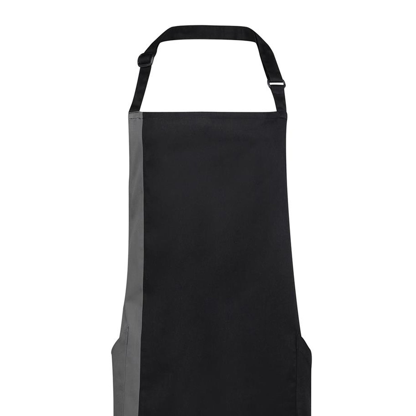 Black- Dark Grey - Back - Premier Unisex Contrast Workwear Bib Apron (Pack of 2)
