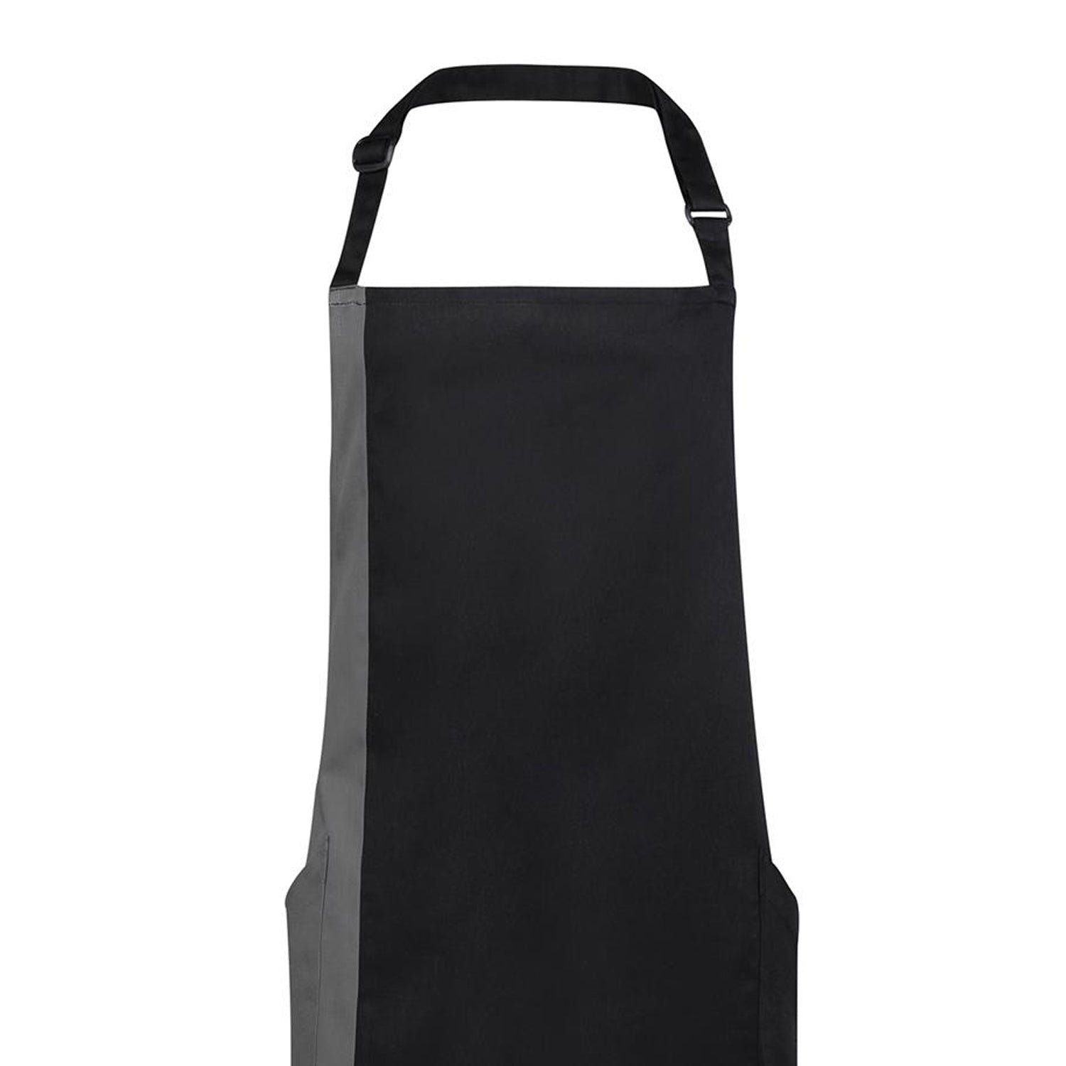 Black- Dark Grey - Back - Premier Unisex Contrast Workwear Bib Apron (Pack of 2)