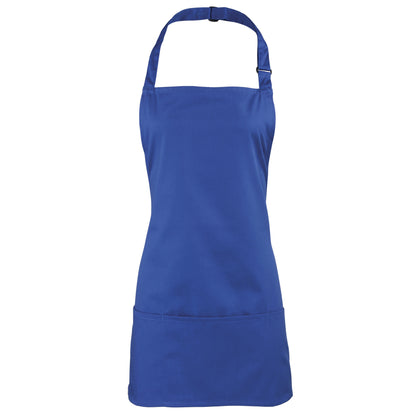Royal - Front - Premier Colours 2-in-1 Apron - Workwear (Pack of 2)
