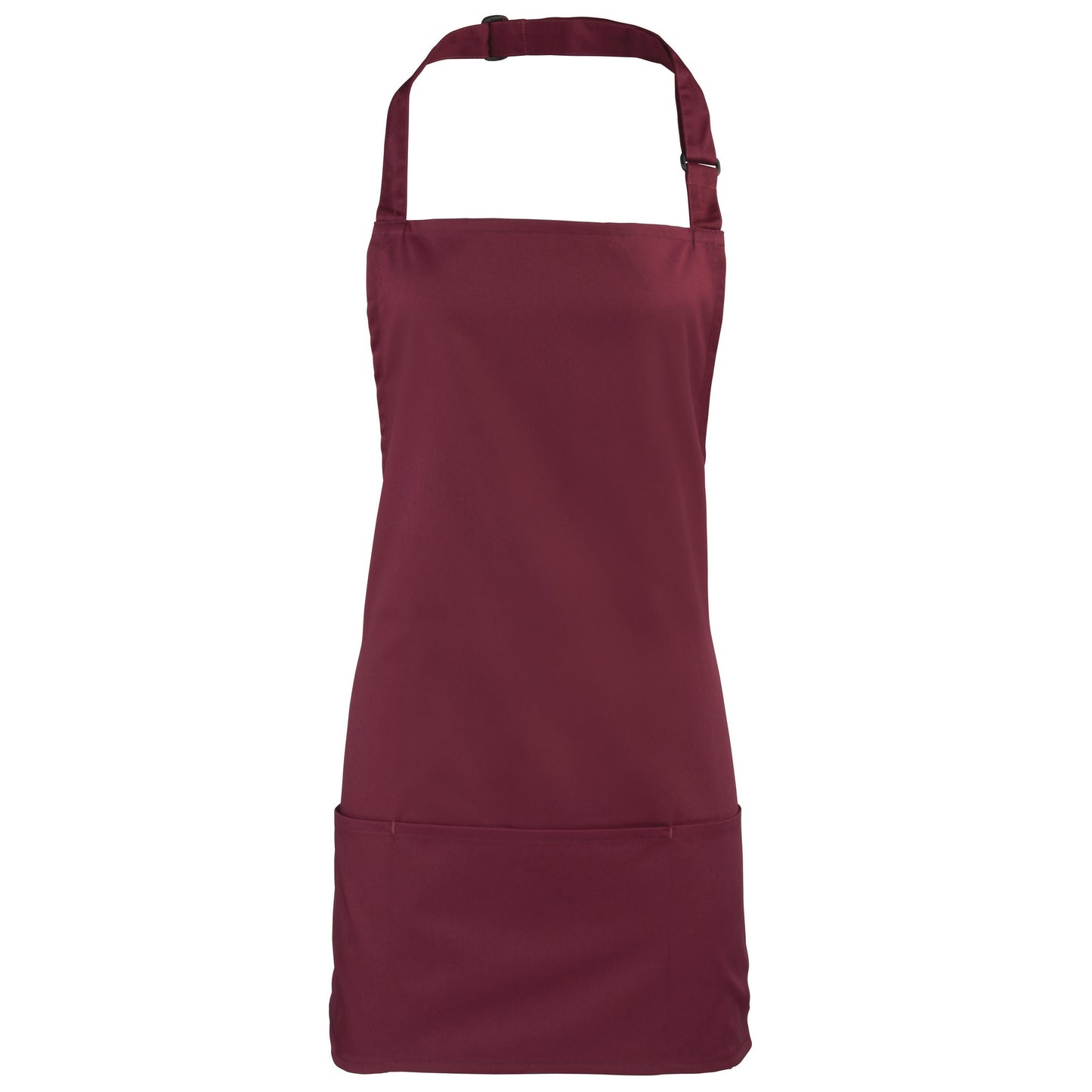 Burgundy - Front - Premier Colours 2-in-1 Apron - Workwear (Pack of 2)