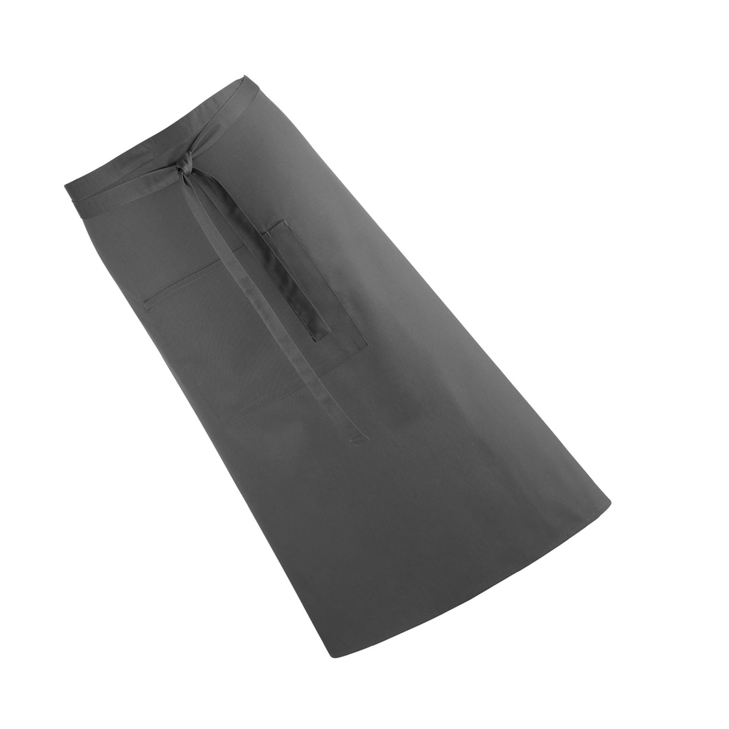 Dark Grey - Back - Premier Unisex Colours Bar Apron - Workwear (Long Continental Style) (Pack of 2)